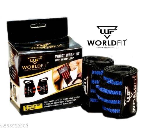     			Worldfit Wrist Band for Wrist Support and Pain Relief Men and Women Hand Wraps, Assorted Colors (Pack of 2)