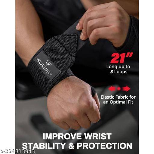     			Worldfit Wrist Band for Wrist Support and Pain Relief Men and Women Hand Wraps, Assorted Colors (Pack of 2)