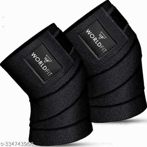     			Worldfit Elastic Knee Compression Bandage Wraps Support for Ankle, Knee, Elbow Pain Relief, Assorted Color (Pack of 2)