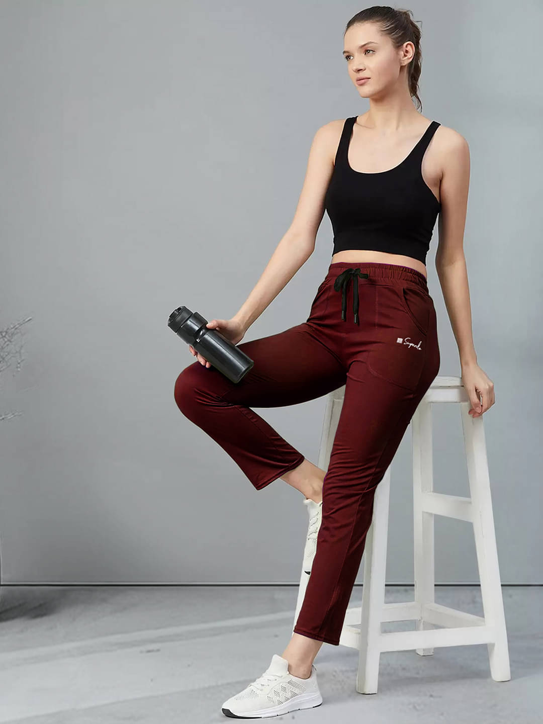     			1 Stop Fashion Women Cotton Casual Trousers ( Maroon )