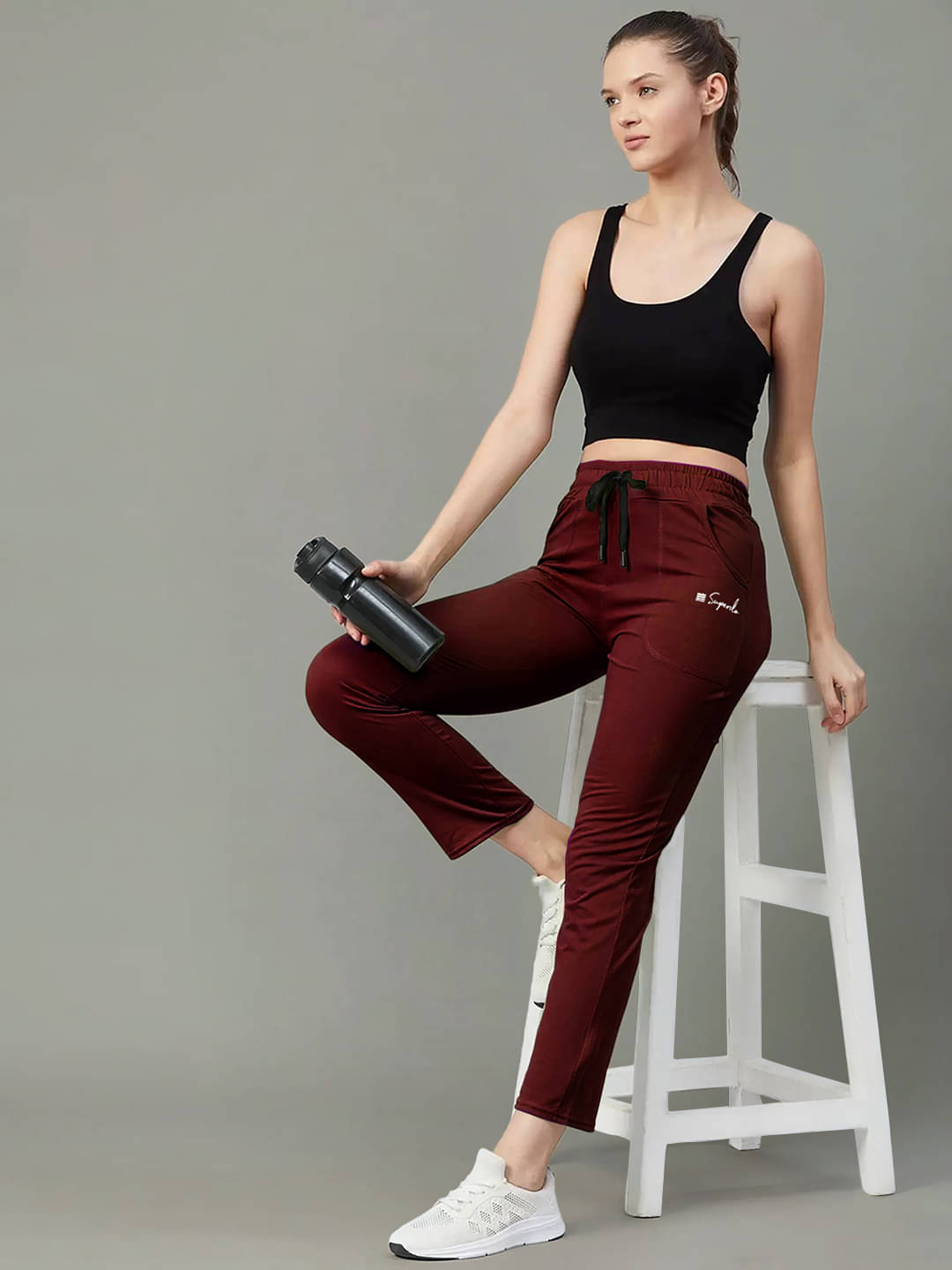     			1 Stop Fashion Women Cotton Casual Trousers ( Maroon )