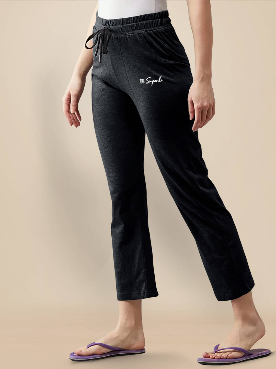     			1 Stop Fashion Women Cotton Casual Trousers ( Dark Grey )