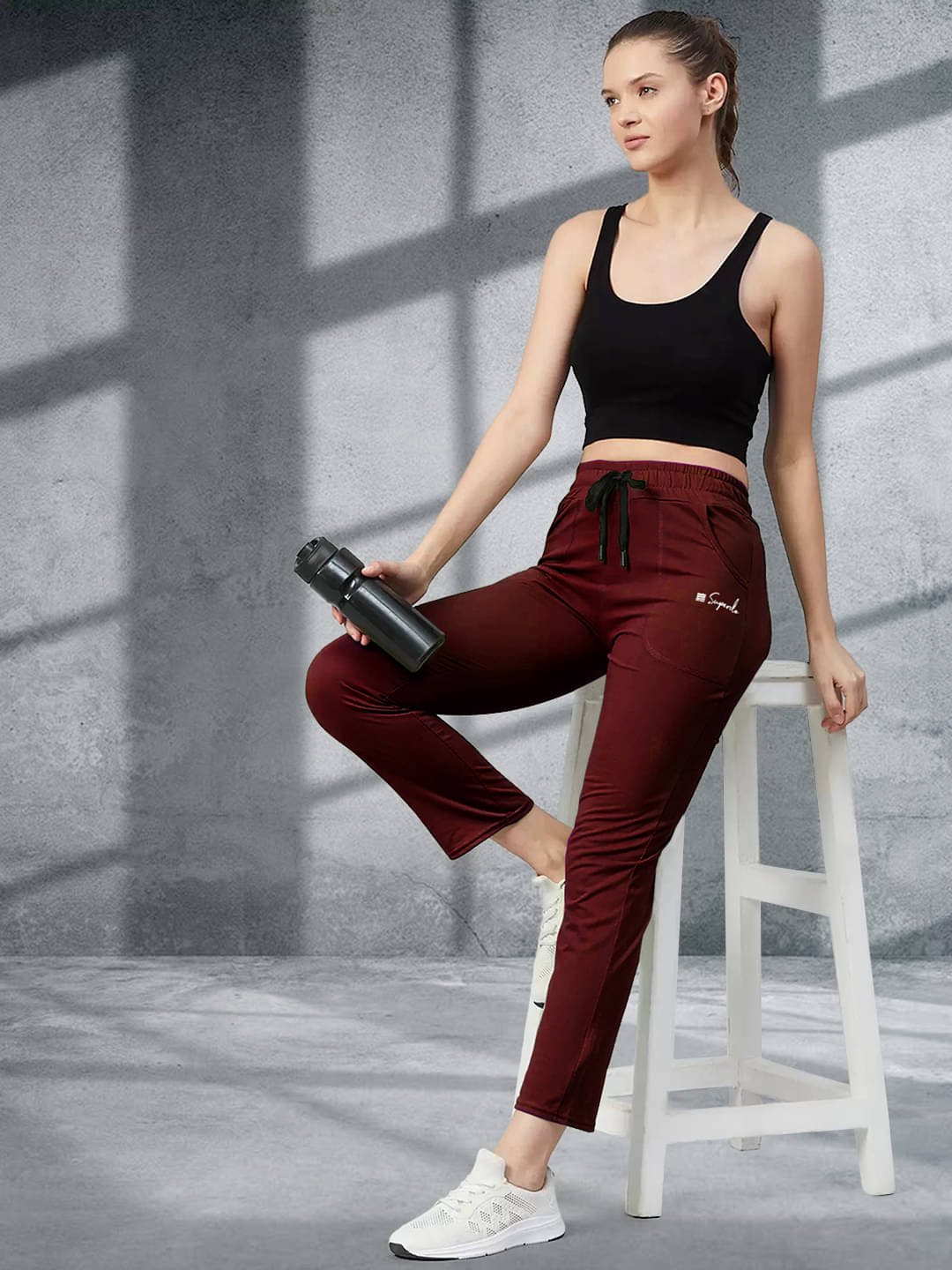    			1 Stop Fashion Women Cotton Casual Trousers ( Maroon )
