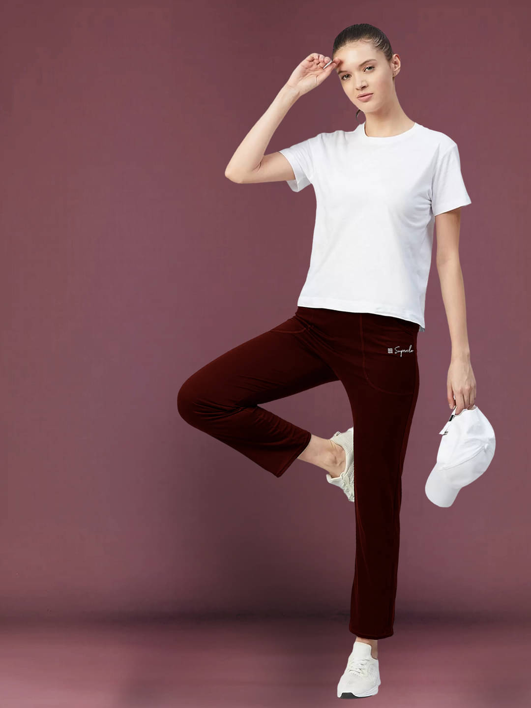     			1 Stop Fashion Women Cotton Casual Trousers ( Maroon )