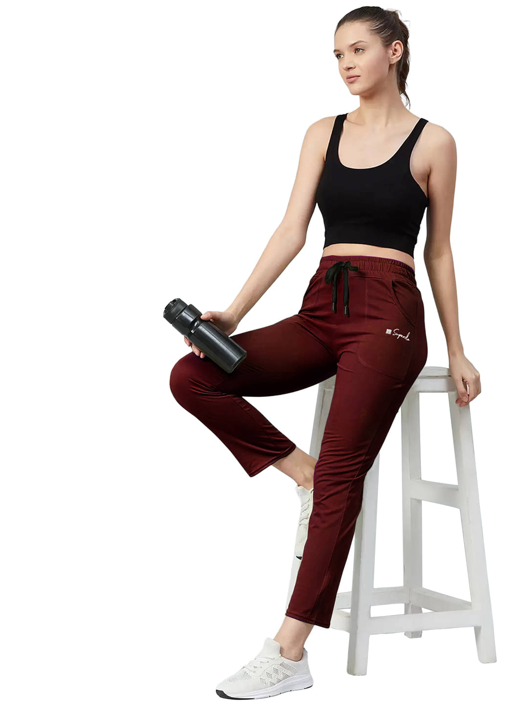     			1 Stop Fashion Women Cotton Casual Trousers ( Maroon )
