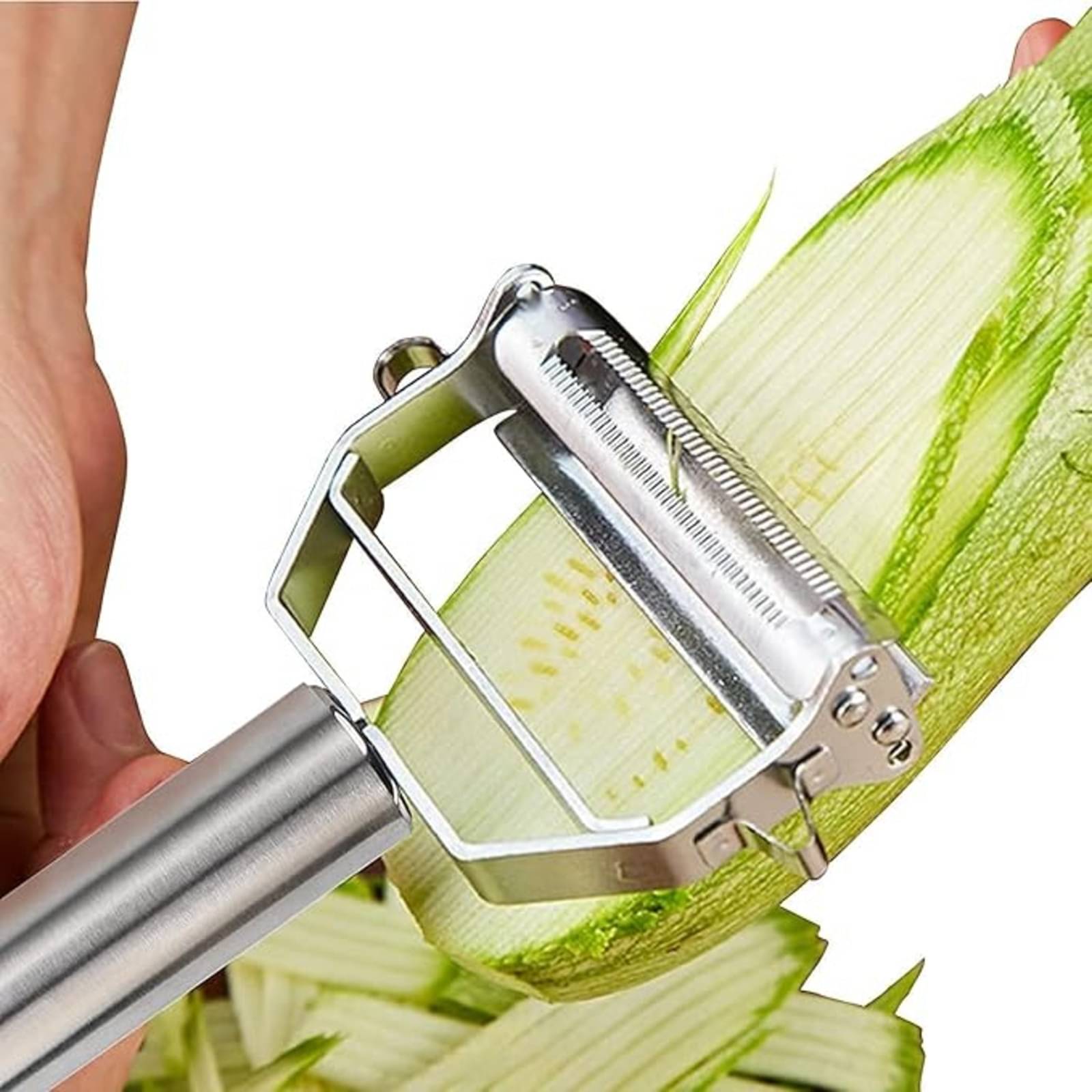     			2 in 1 Peeler Julienne for Salad, Potato Peeler, Vegetable Slicer, Multi-Functional, Fruit Slicer, Adjustable Veggie Shredder, Kitchen Noodle Cutter, Stainless Steel 2 in1