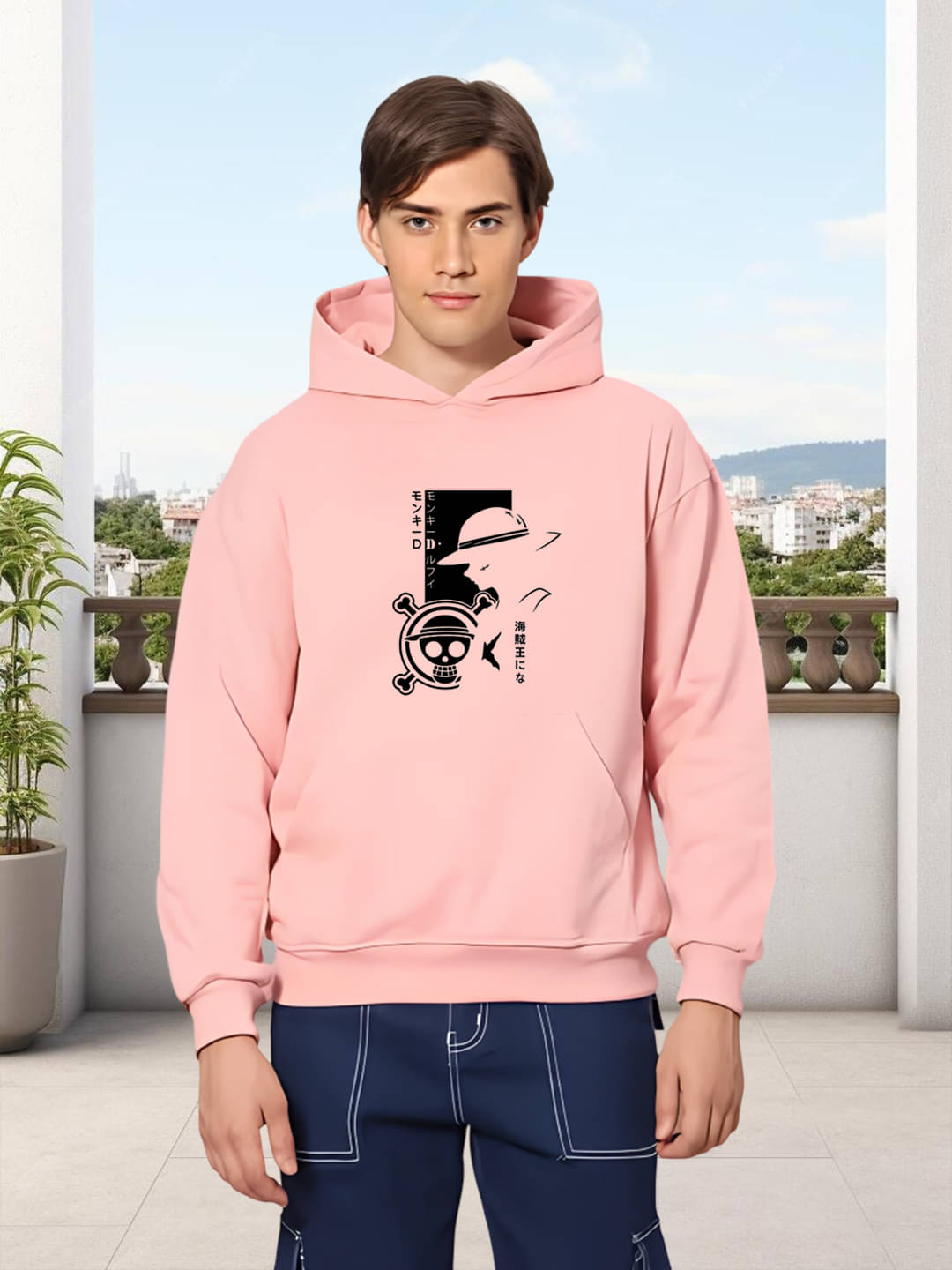     			ATIGIANO APPAREL Fleece Hooded Men's Sweatshirt - Peach ( Pack of 1 )