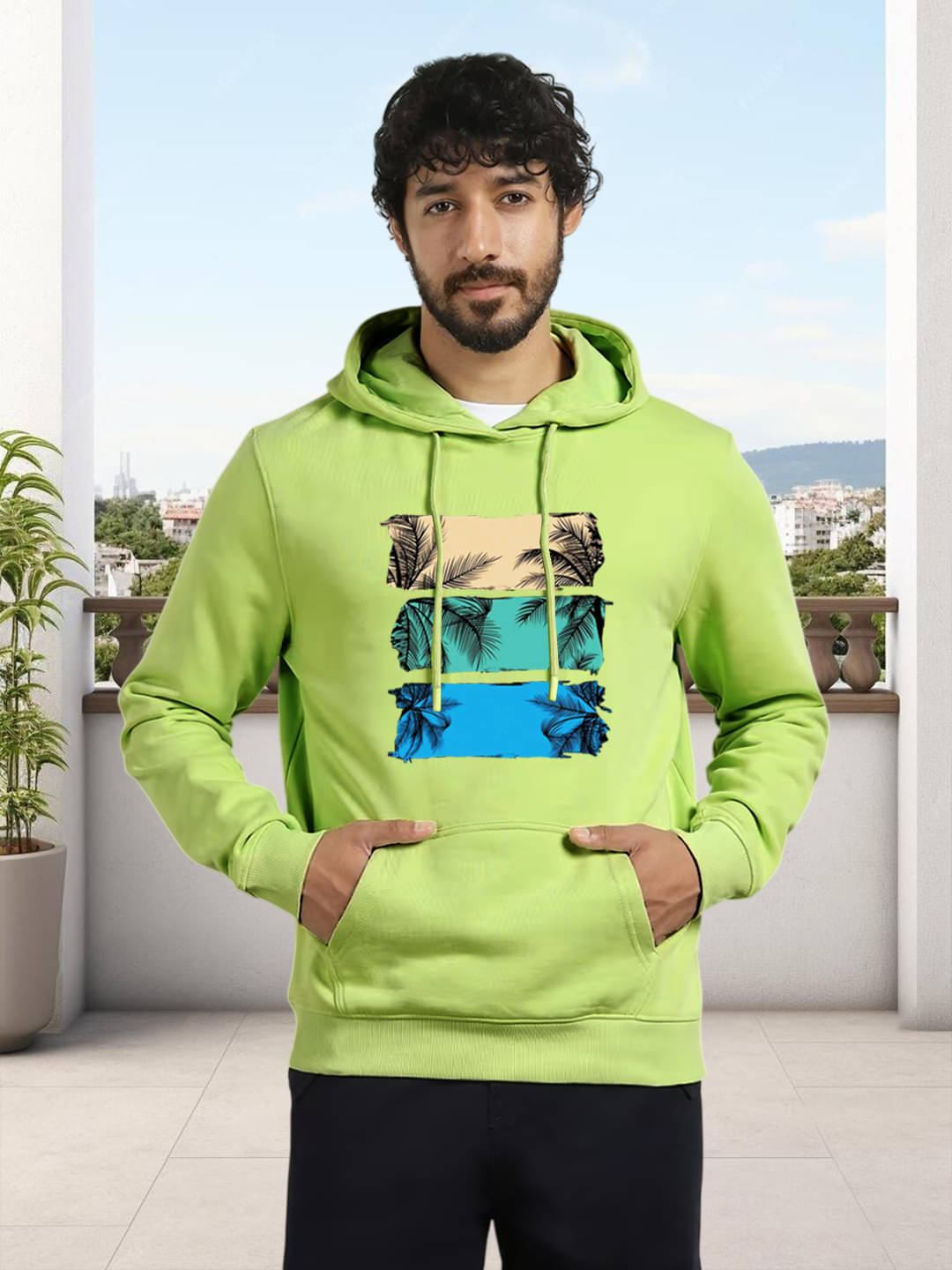 ATIGIANO APPAREL Fleece Hooded Men's Sweatshirt - Green ( Pack of 1 ) ATIGIANO APPAREL Fleece Hooded Men's Sweatshirt - Green ( Pack of 1 )