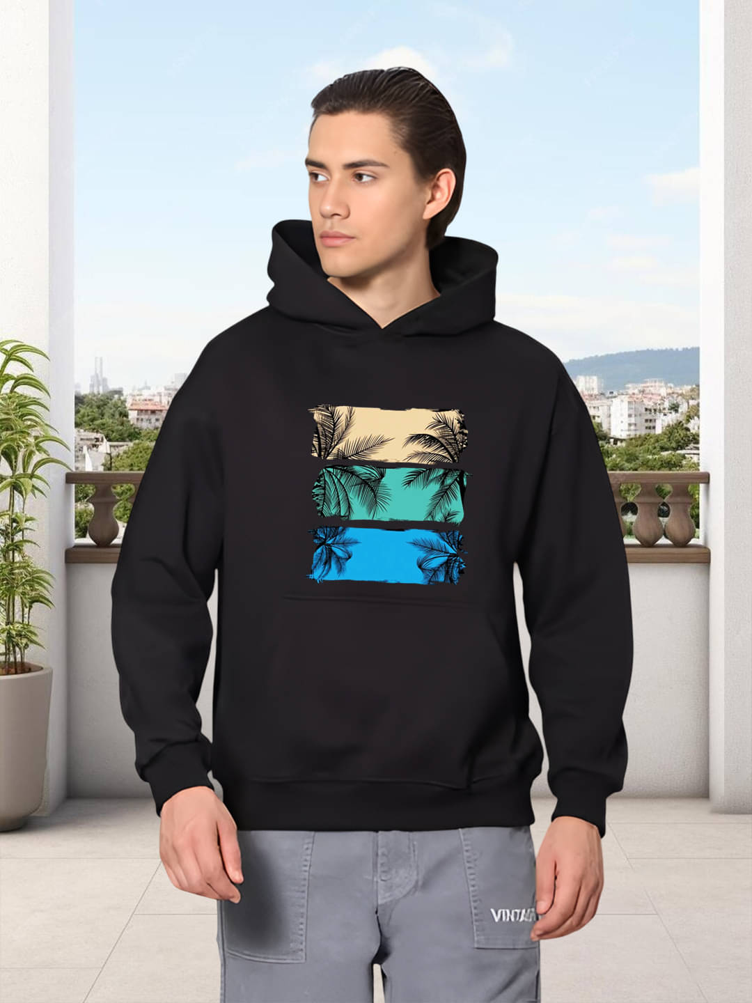     			ATIGIANO APPAREL Fleece Hooded Men's Sweatshirt - Black ( Pack of 1 )