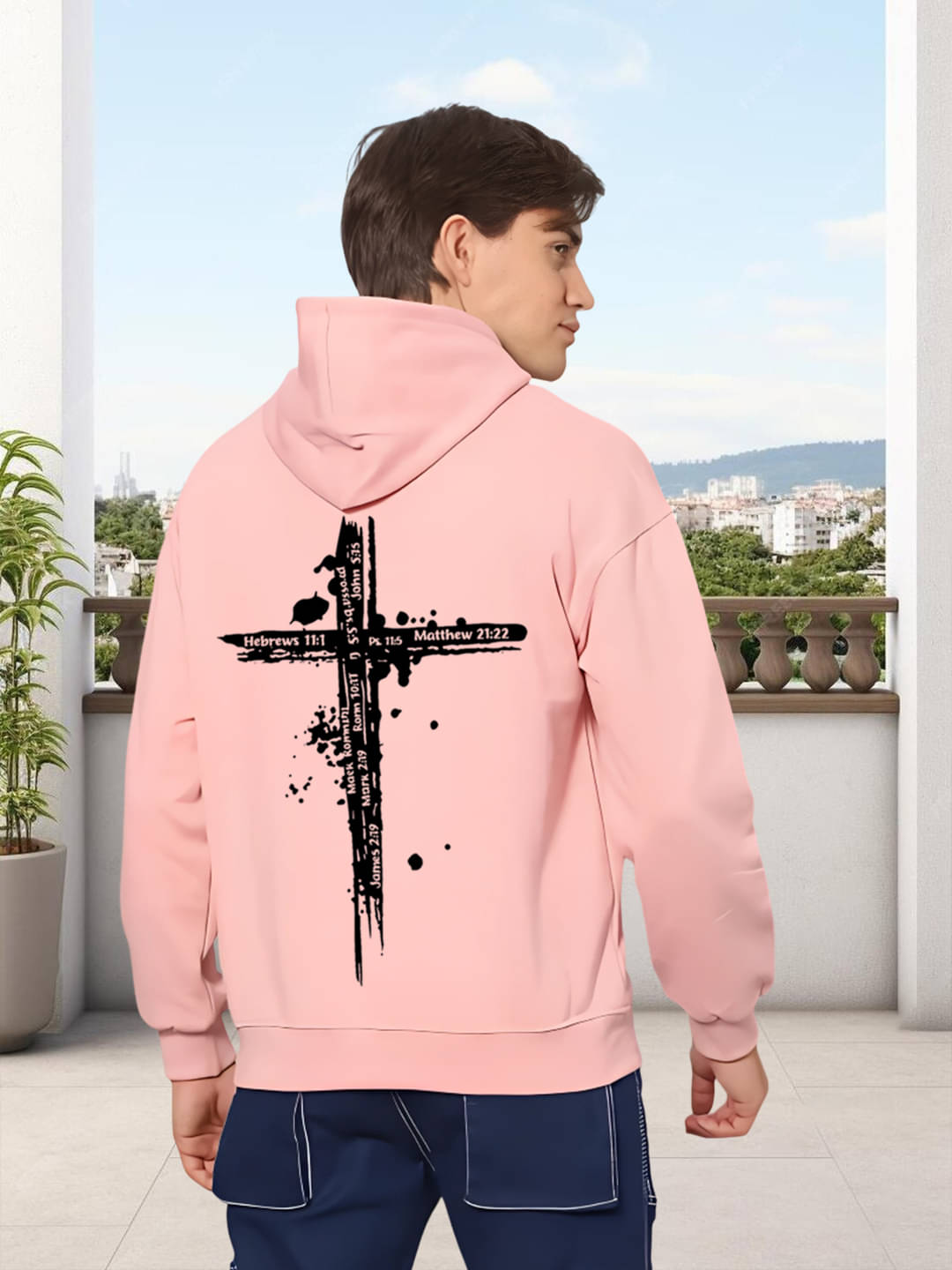 ATIGIANO APPAREL Fleece Hooded Men's Sweatshirt - Peach ( Pack of 1 ) ATIGIANO APPAREL Fleece Hooded Men's Sweatshirt - Peach ( Pack of 1 )
