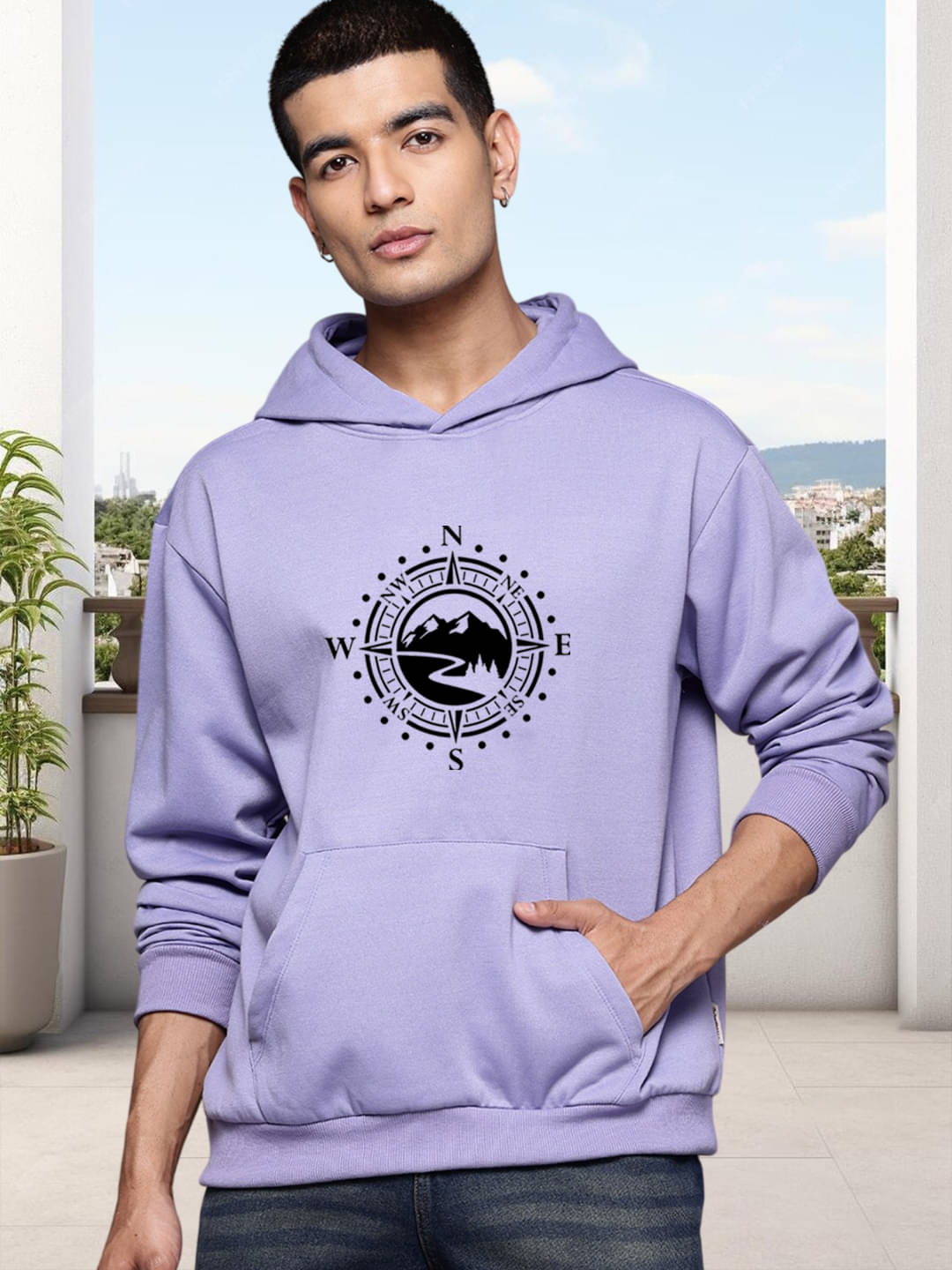 ATIGIANO APPAREL Fleece Hooded Men's Sweatshirt - Purple ( Pack of 1 ) ATIGIANO APPAREL Fleece Hooded Men's Sweatshirt - Purple ( Pack of 1 )