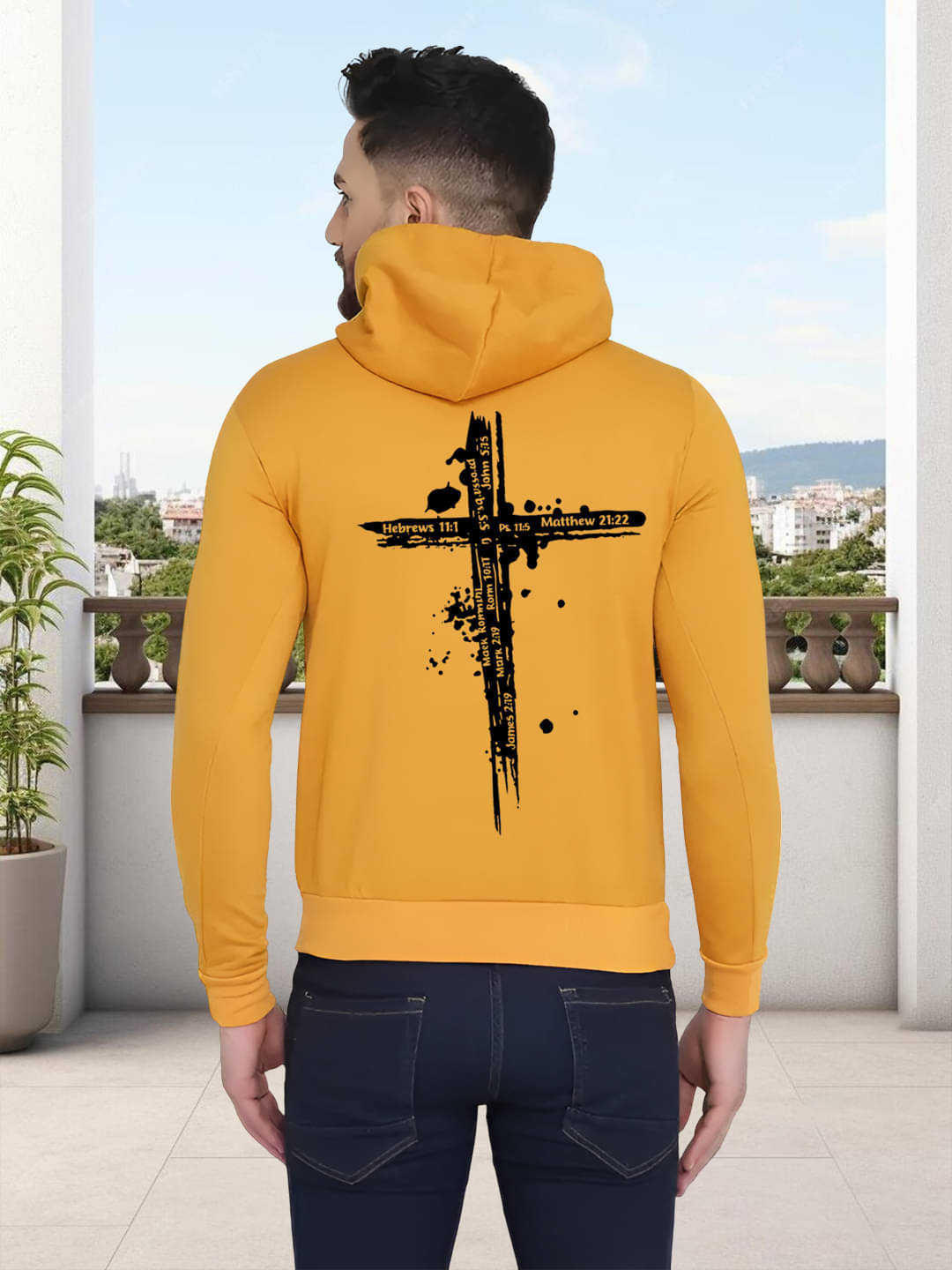     			ATIGIANO APPAREL Fleece Hooded Men's Sweatshirt - Yellow ( Pack of 1 )