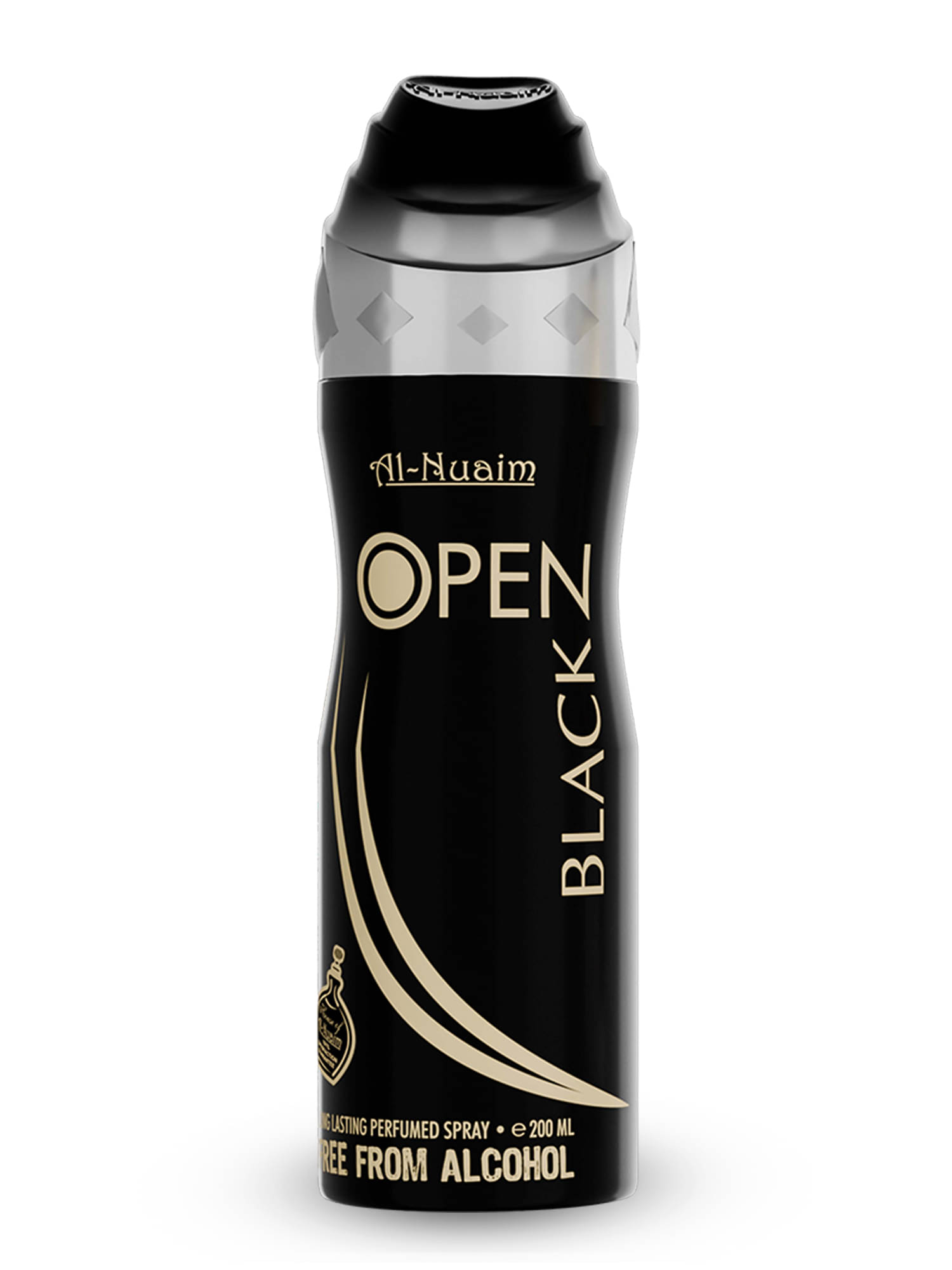     			Al-Nuaim Open Black 200ml made in Dubai Deodorant Spray for Unisex 100 ml ( Pack of 1 )
