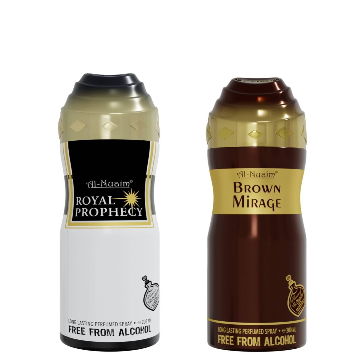     			Al-Nuaim Royal Prophecy & Brown Mirage No Alcoh Deodorant Spray for Unisex 100 ml ( Pack of 2 )