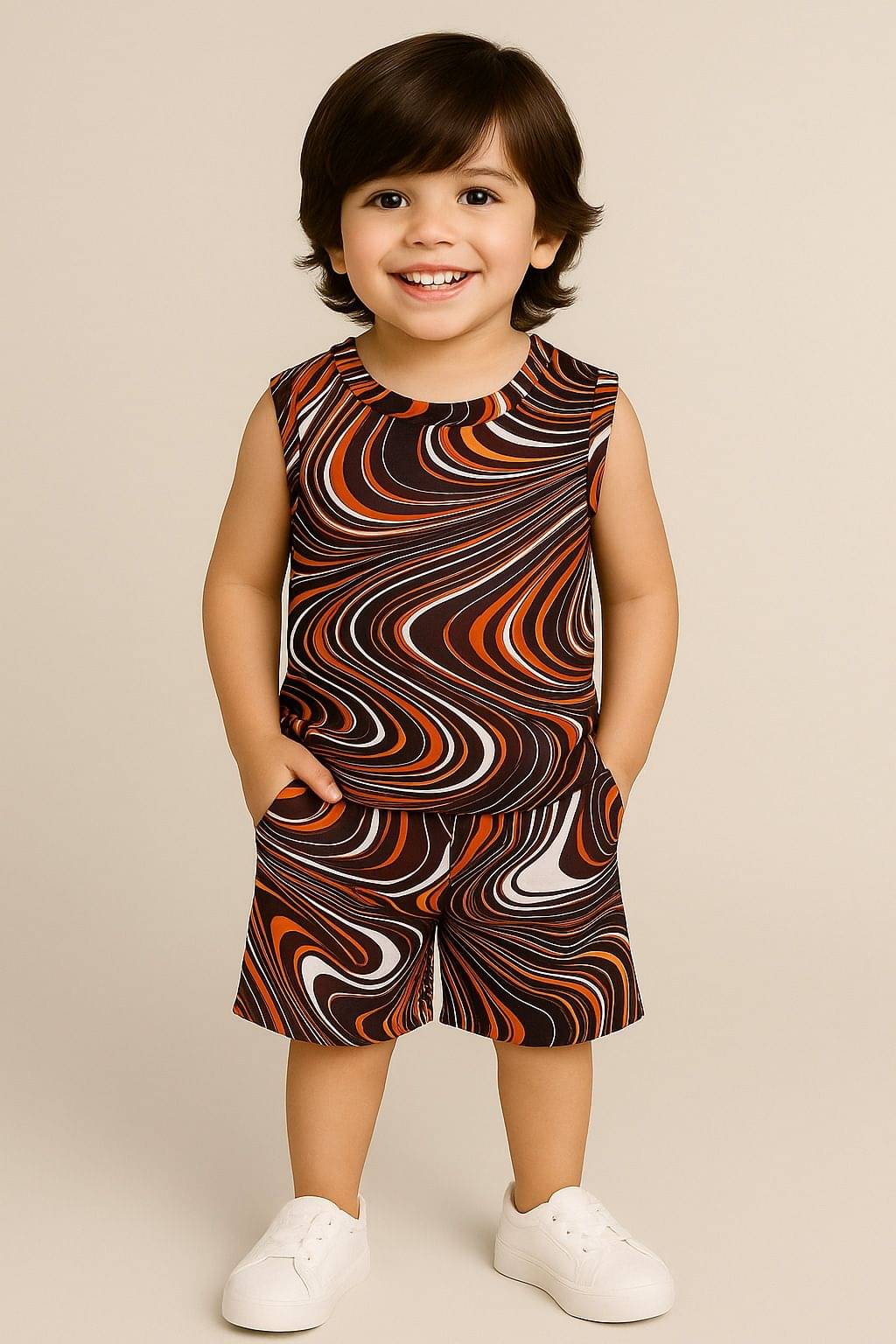 Alanta Pack of 1 Boys Cotton Blend Nightsuit Set ( BROWN )     			Alanta Pack of 1 Boys Cotton Blend Nightsuit Set ( BROWN )