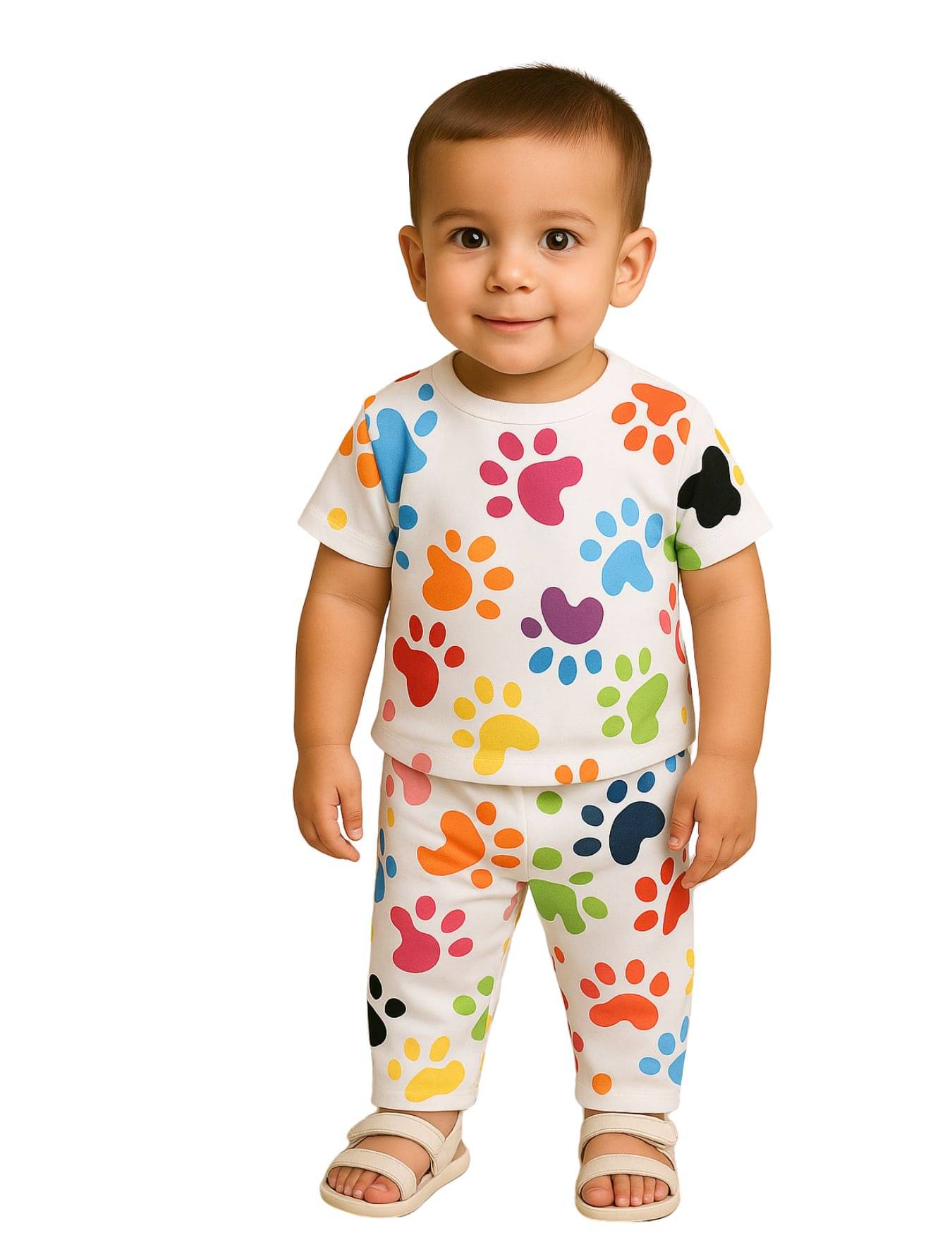     			Alanta Pack of 1 Boys Cotton Blend Nightsuit Set ( white )