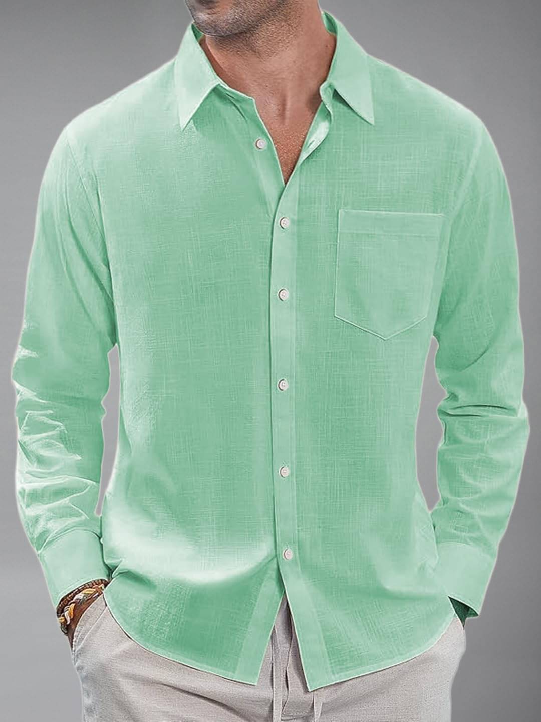     			Apektra Cotton Blend Slim Fit Solids Full Sleeves Men's Casual Shirt - Light Blue ( Pack of 1 )