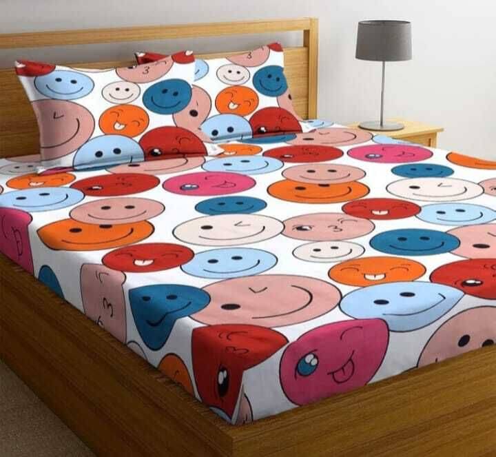     			CottonDreamz Microfiber 1 Double Bedsheet with 2 Pillow Covers ( Multicolor )
