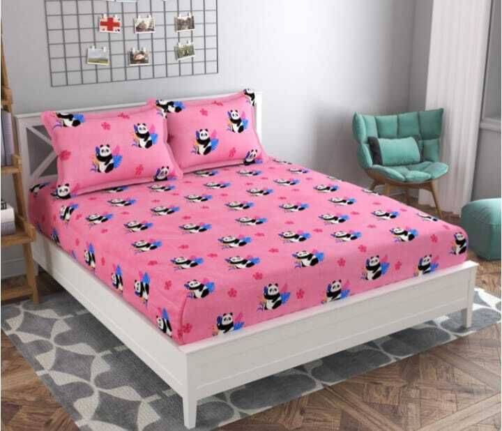 CottonDreamz Microfiber 1 Double Bedsheet with 2 Pillow Covers ( Pink ) CottonDreamz Microfiber 1 Double Bedsheet with 2 Pillow Covers ( Pink )