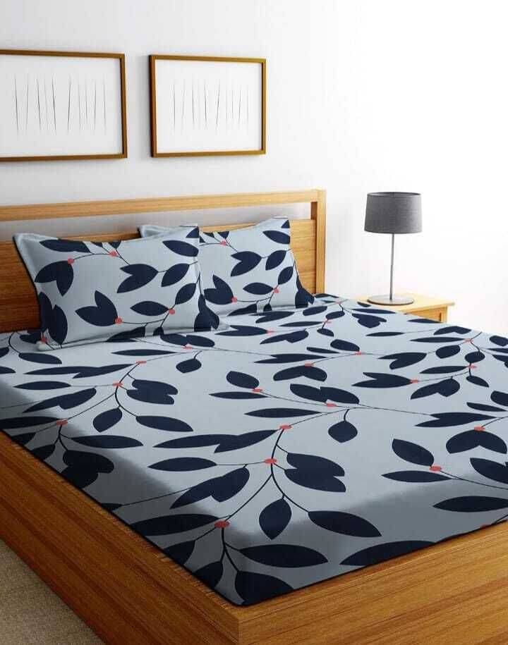     			CottonDreamz Microfiber 1 Double Bedsheet with 2 Pillow Covers ( Grey )