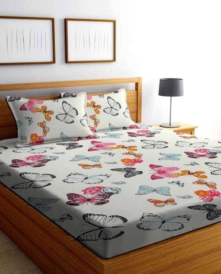 CottonDreamz Microfiber 1 Double Bedsheet with 2 Pillow Covers ( Multicolor ) CottonDreamz Microfiber 1 Double Bedsheet with 2 Pillow Covers ( Multicolor )