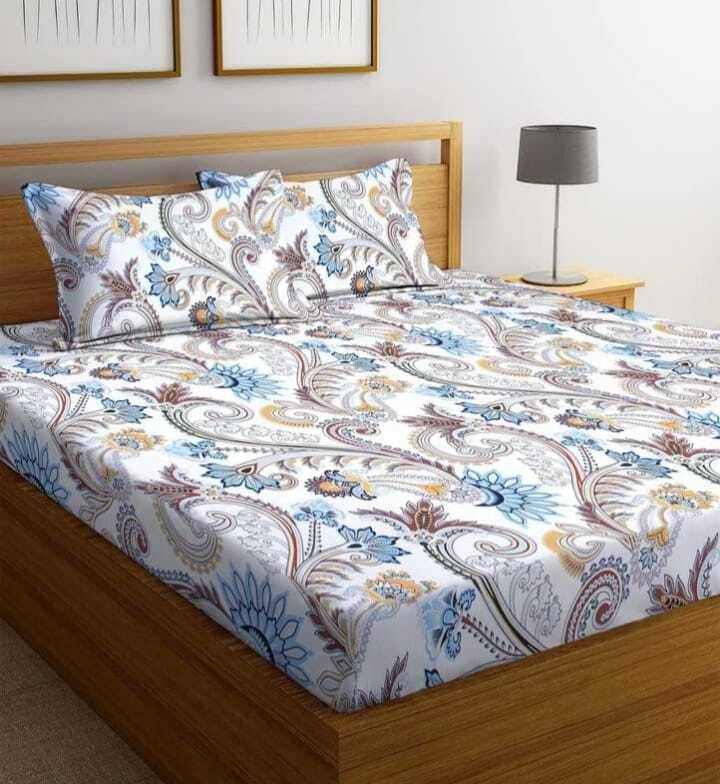     			CottonDreamz Microfiber 1 Double Bedsheet with 2 Pillow Covers ( White )