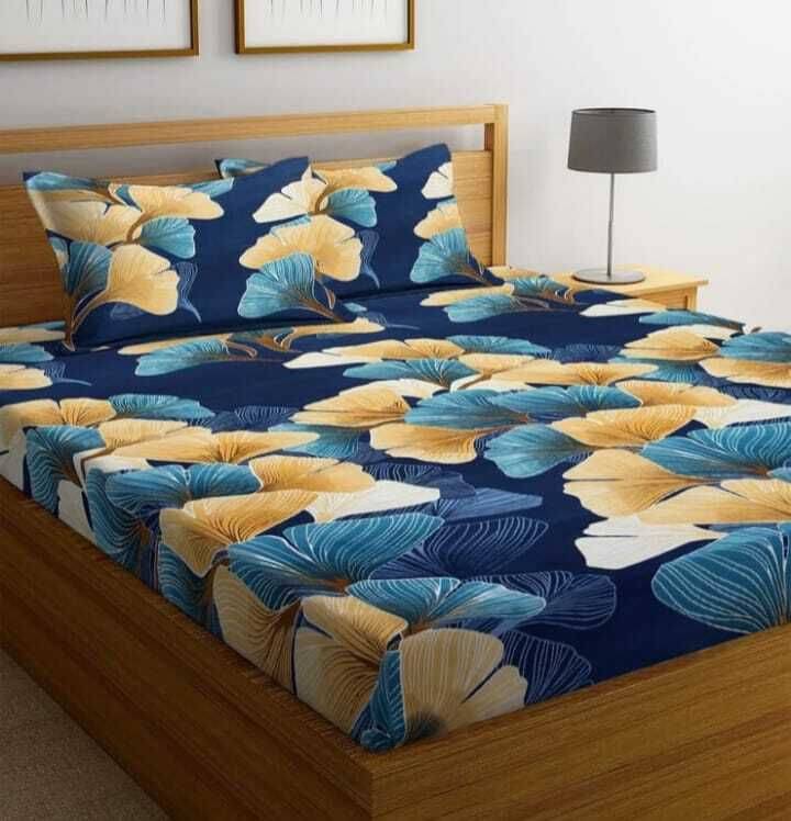     			CottonDreamz Microfiber 1 Double Bedsheet with 2 Pillow Covers ( Multicolor )