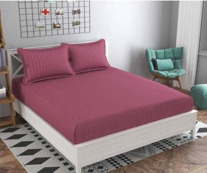     			CottonDreamz Microfiber 1 Double Queen Bedsheet with 2 Pillow Covers ( Lavender )