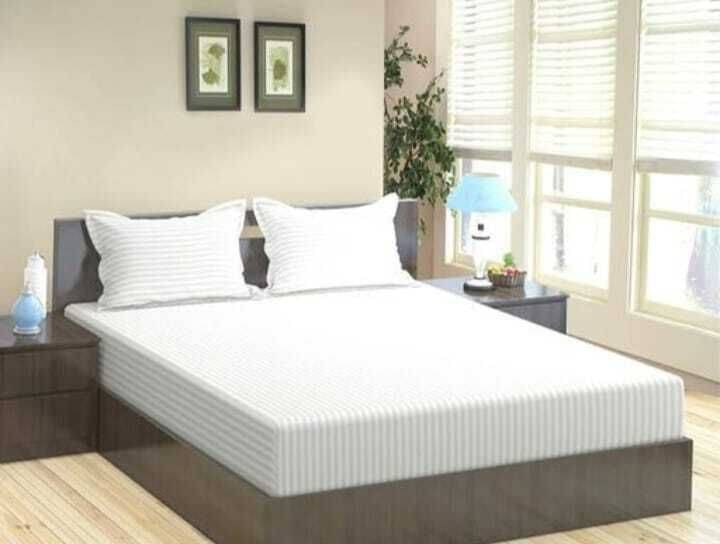     			CottonDreamz Microfiber 1 Double Queen Bedsheet with 2 Pillow Covers ( White )