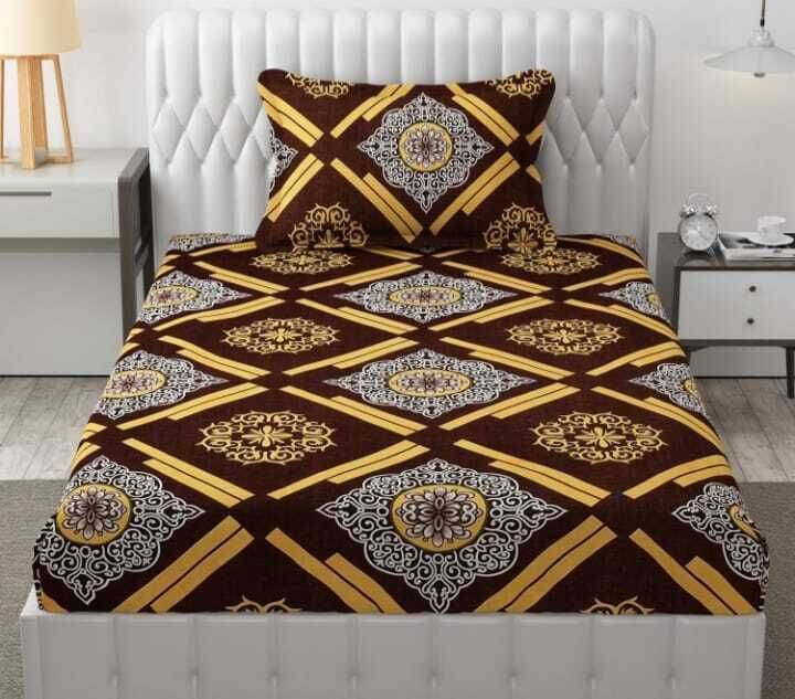 CottonDreamz Microfiber 1 Single Bedsheet with 1 Pillow Cover ( Brown ) CottonDreamz Microfiber 1 Single Bedsheet with 1 Pillow Cover ( Brown )