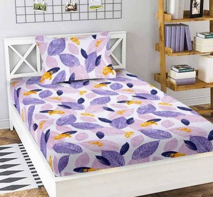     			CottonDreamz Microfiber 1 Single Bedsheet with 1 Pillow Cover ( Multicolor )