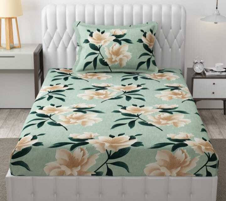 CottonDreamz Microfiber 1 Single Bedsheet with 1 Pillow Cover ( Green ) CottonDreamz Microfiber 1 Single Bedsheet with 1 Pillow Cover ( Green )