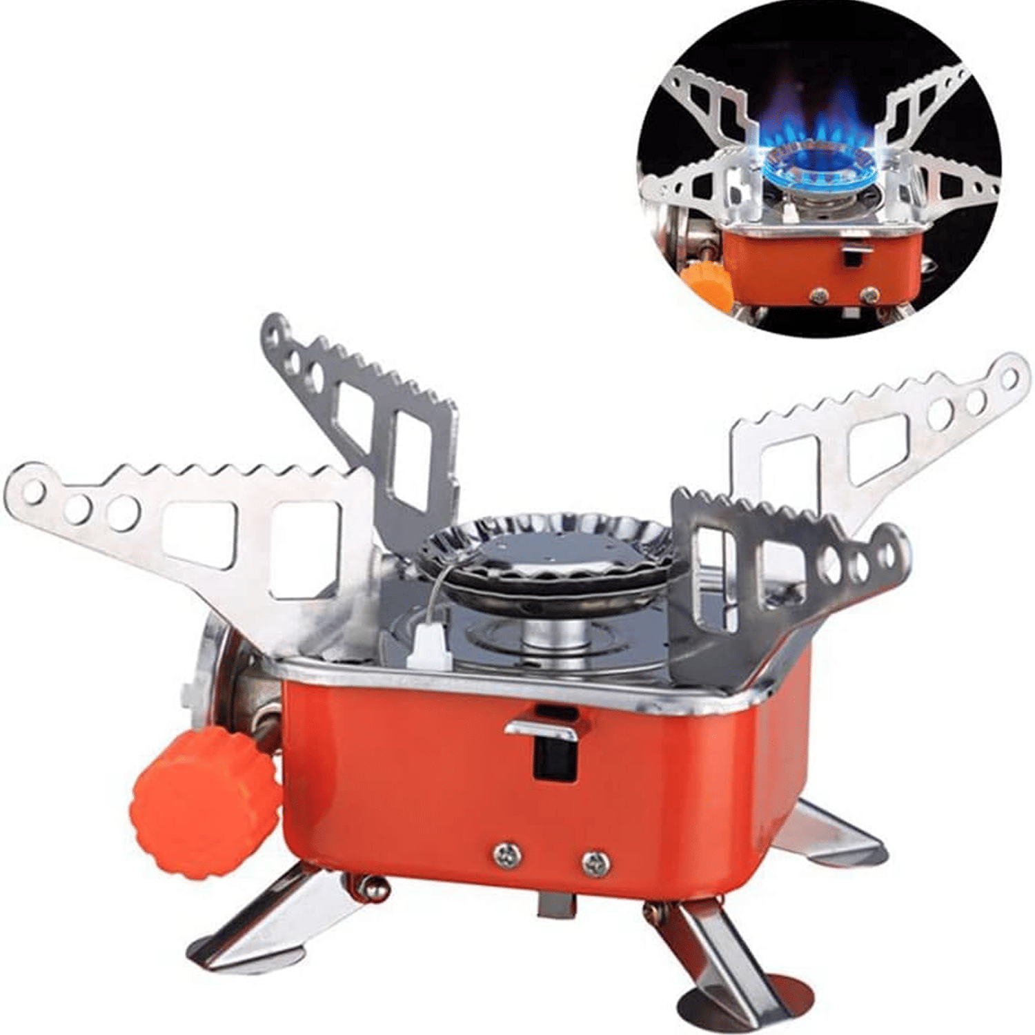 Foldable Outdoor Gas Stove – Portable Stainless Steel Burner for Camping & Travel - Sports and Fitness Equipment | Buy online on ZillyBuy