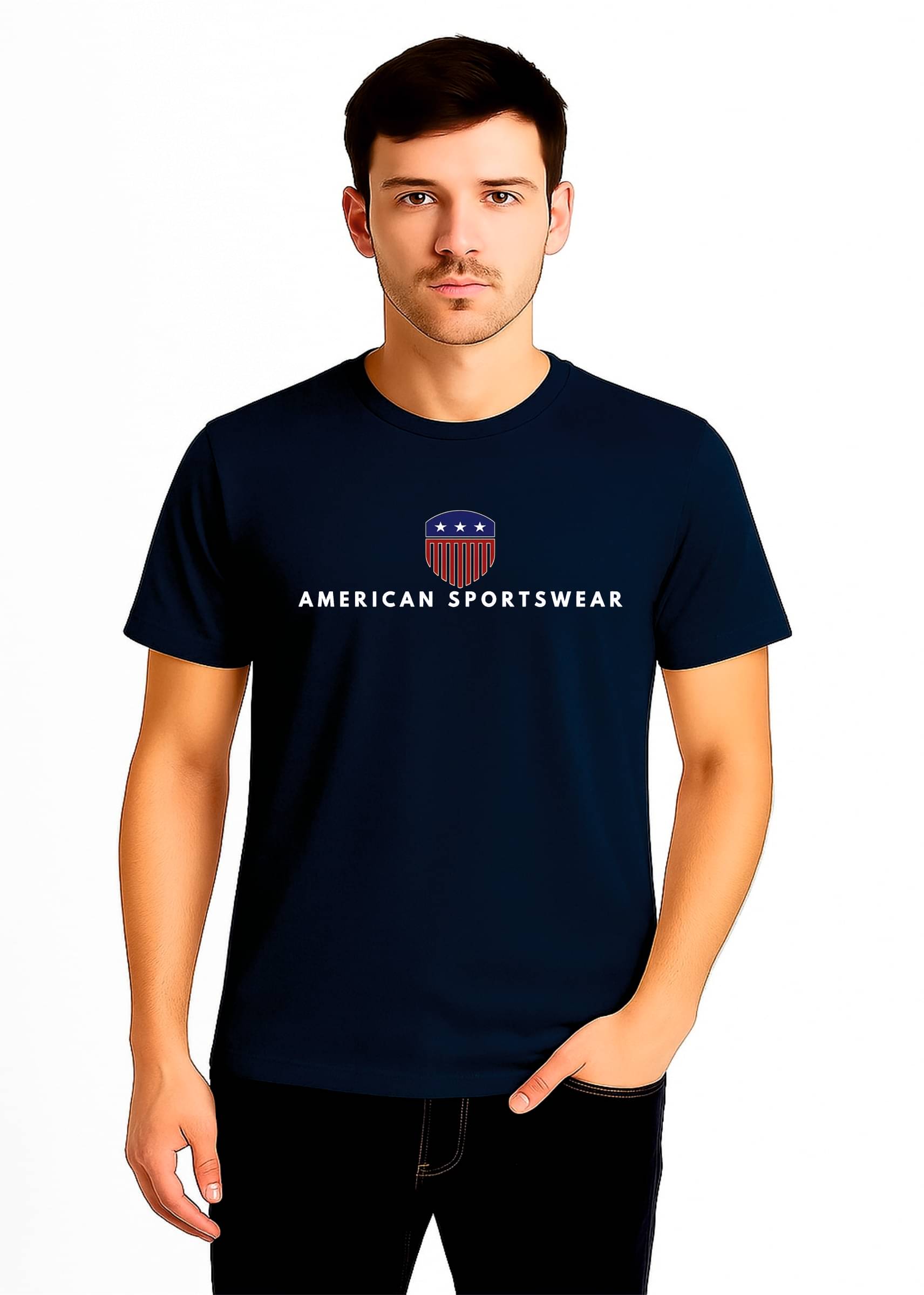 GARBFEB Men Cotton Blend Regular Fit Printed T-Shirt ( Navy Blue )     			GARBFEB Men Cotton Blend Regular Fit Printed T-Shirt ( Navy Blue )
