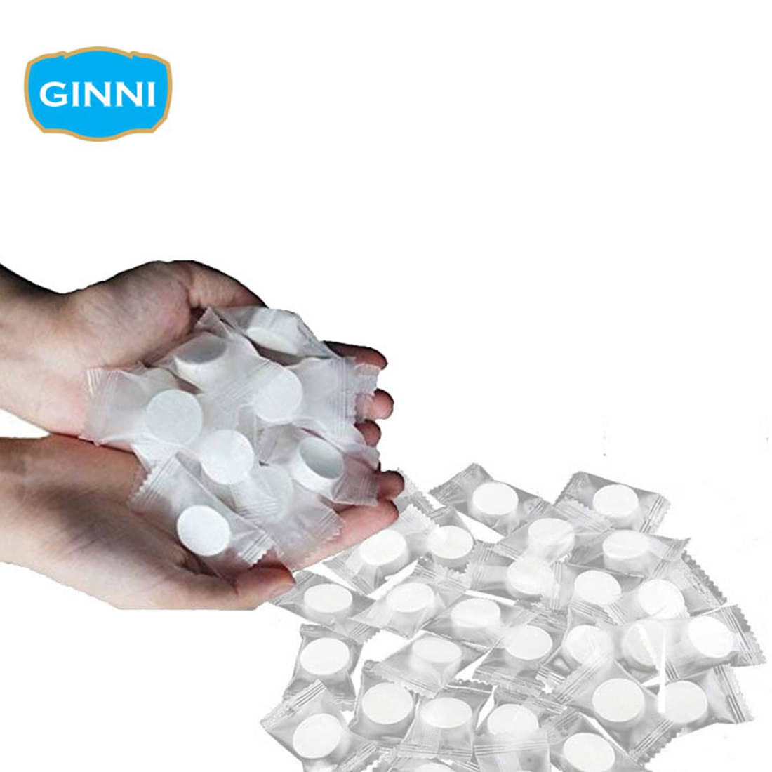     			GINNI Magic Tablet Coin Tissue Mini Compressed Cotton Towel, Multi-Purpose Wipes Facial Tissues, Magic Napkin Expands With Water (50 Pcs)