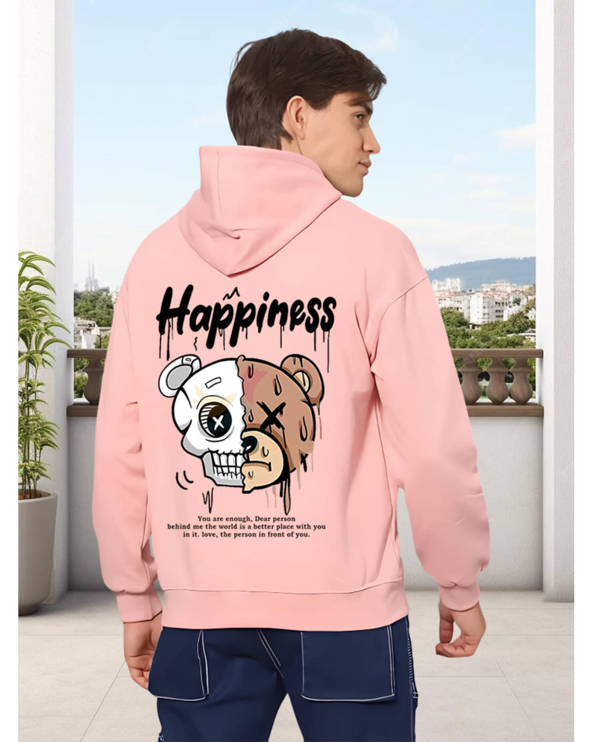 Glito Fleece Hooded Men's Sweatshirt - Peach ( Pack of 1 ) Glito Fleece Hooded Men's Sweatshirt - Peach ( Pack of 1 )