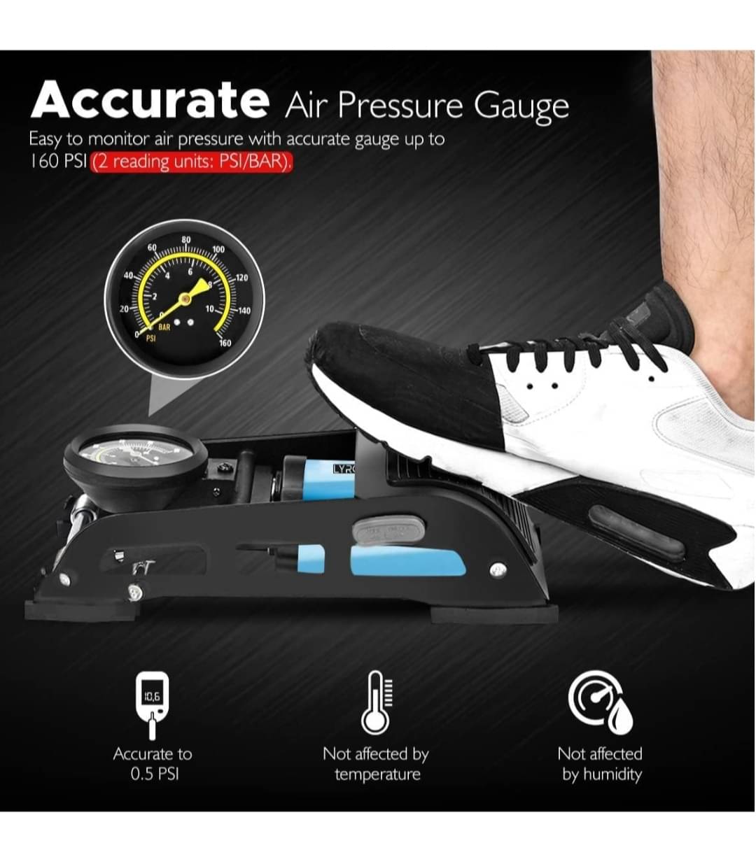     			HN - Foot Pump For All Cars & Motorbikes ( Pack of 1 )
