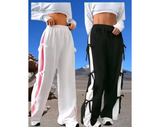     			Idrishi production Women Cotton Blend Korean Trousers ( Black,White )