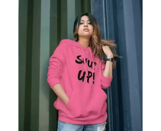     			Idrishi production Woollen Women's Non Zippered Sweatshirt ( Pink )