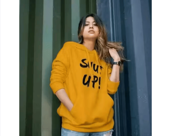     			Idrishi production Woollen Women's Non Zippered Sweatshirt ( Yellow )