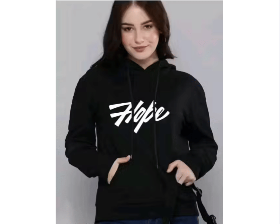     			Idrishi production Woollen Women's Non Zippered Sweatshirt ( Black )