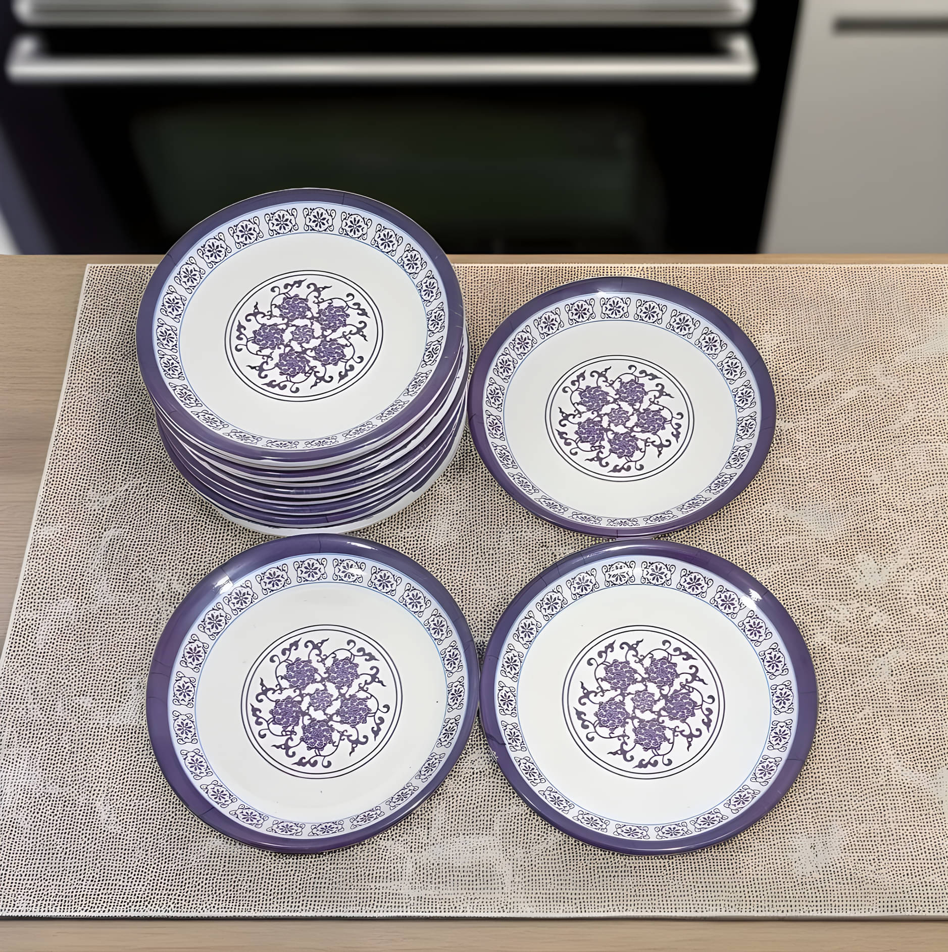 Inpro 12 Pcs Melamine Multi Color Half Plate     			Inpro 12 Pcs Melamine Multi Color Half Plate