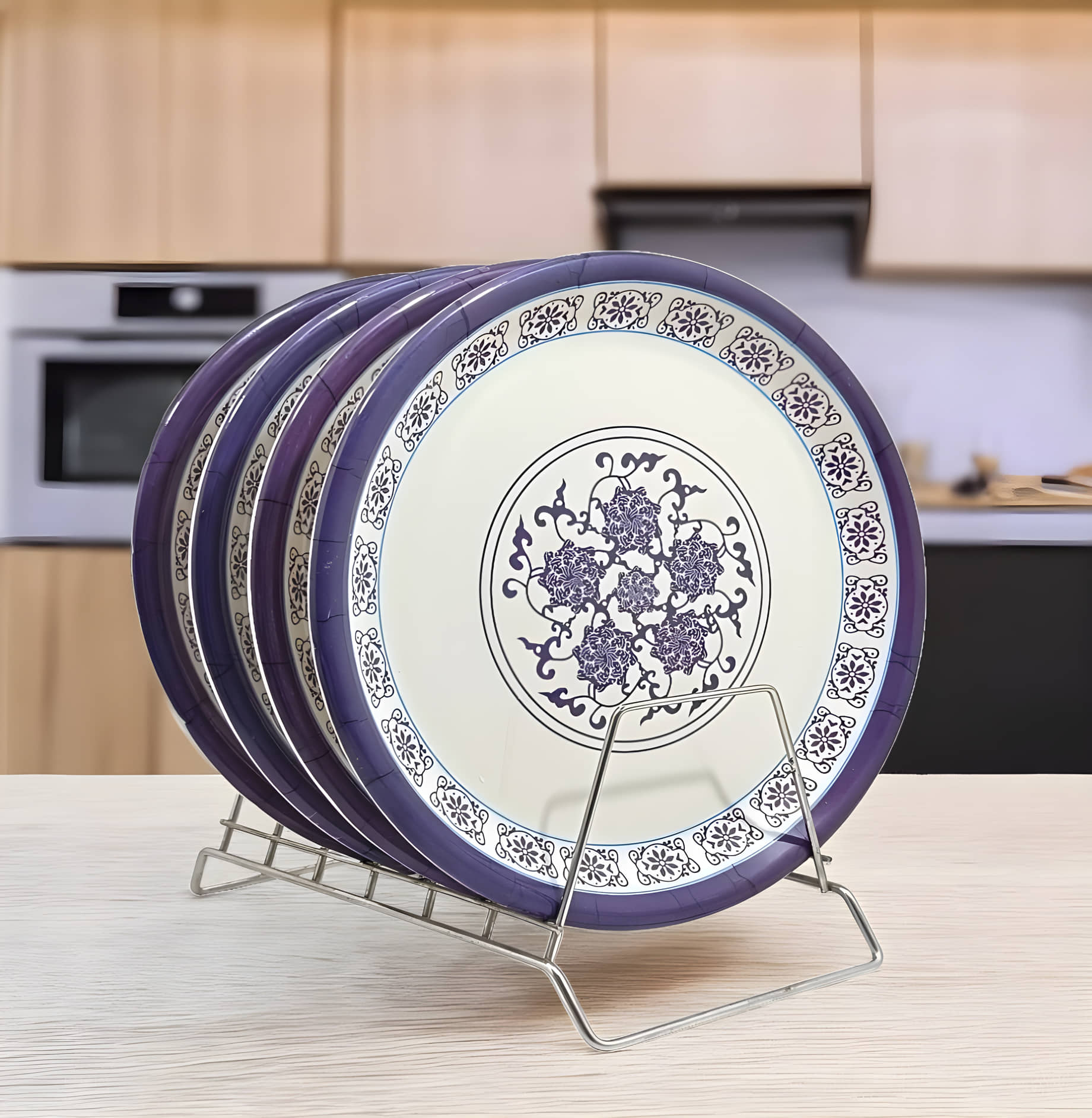 Inpro 4 Pcs Melamine Multi Color Full Plate