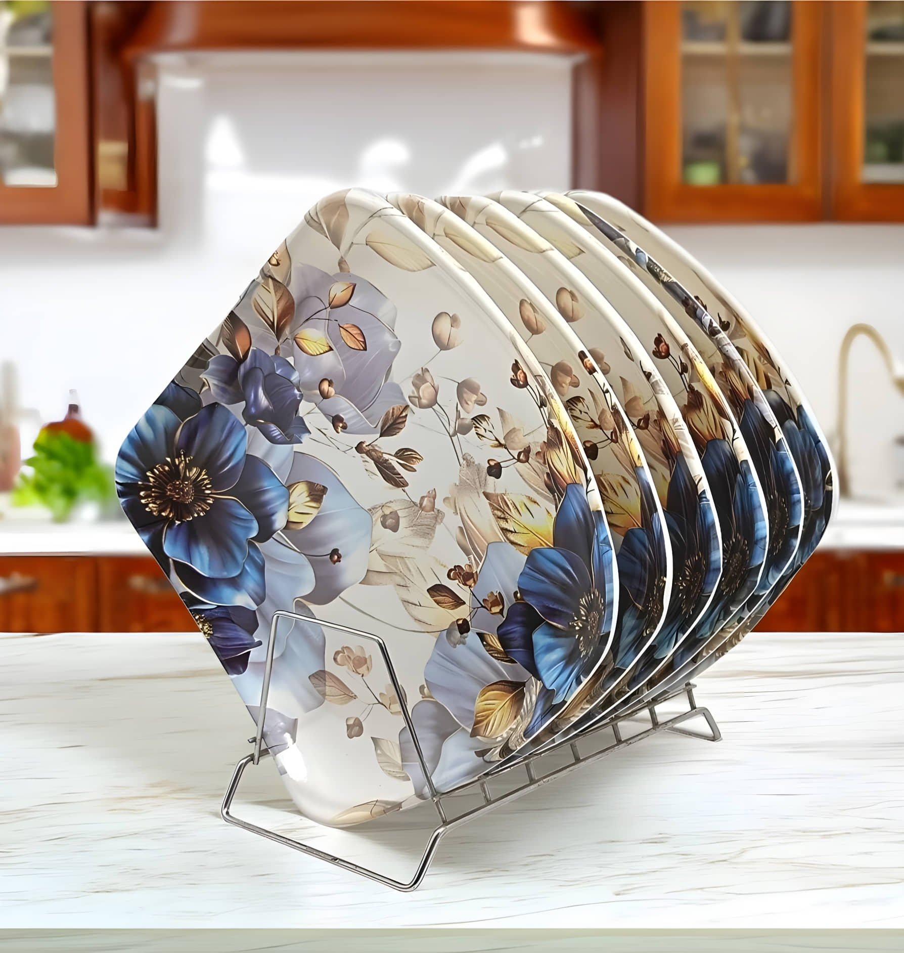 Inpro 6 Pcs Melamine Multi Color Full Plate