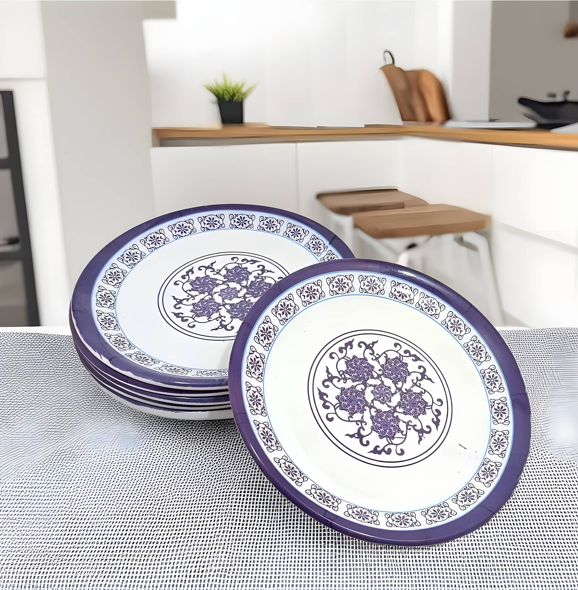 Inpro 6 Pcs Melamine Multi Color Half Plate     			Inpro 6 Pcs Melamine Multi Color Half Plate