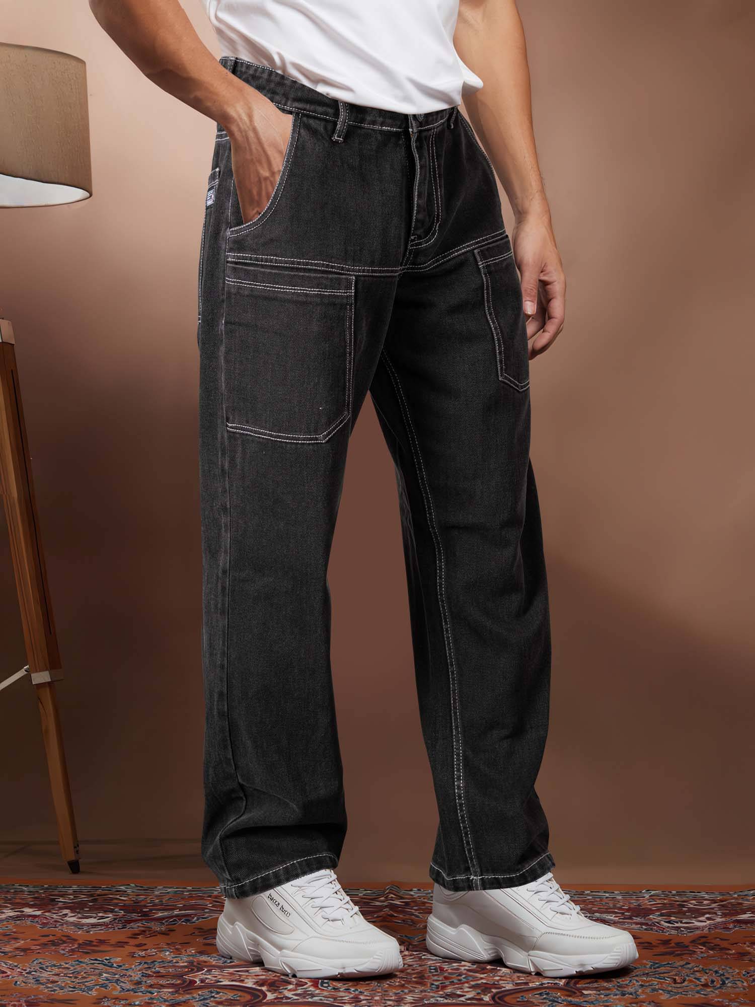     			JB JUST BLACK Washed Men's Jeans - Black ( Pack of 1 )