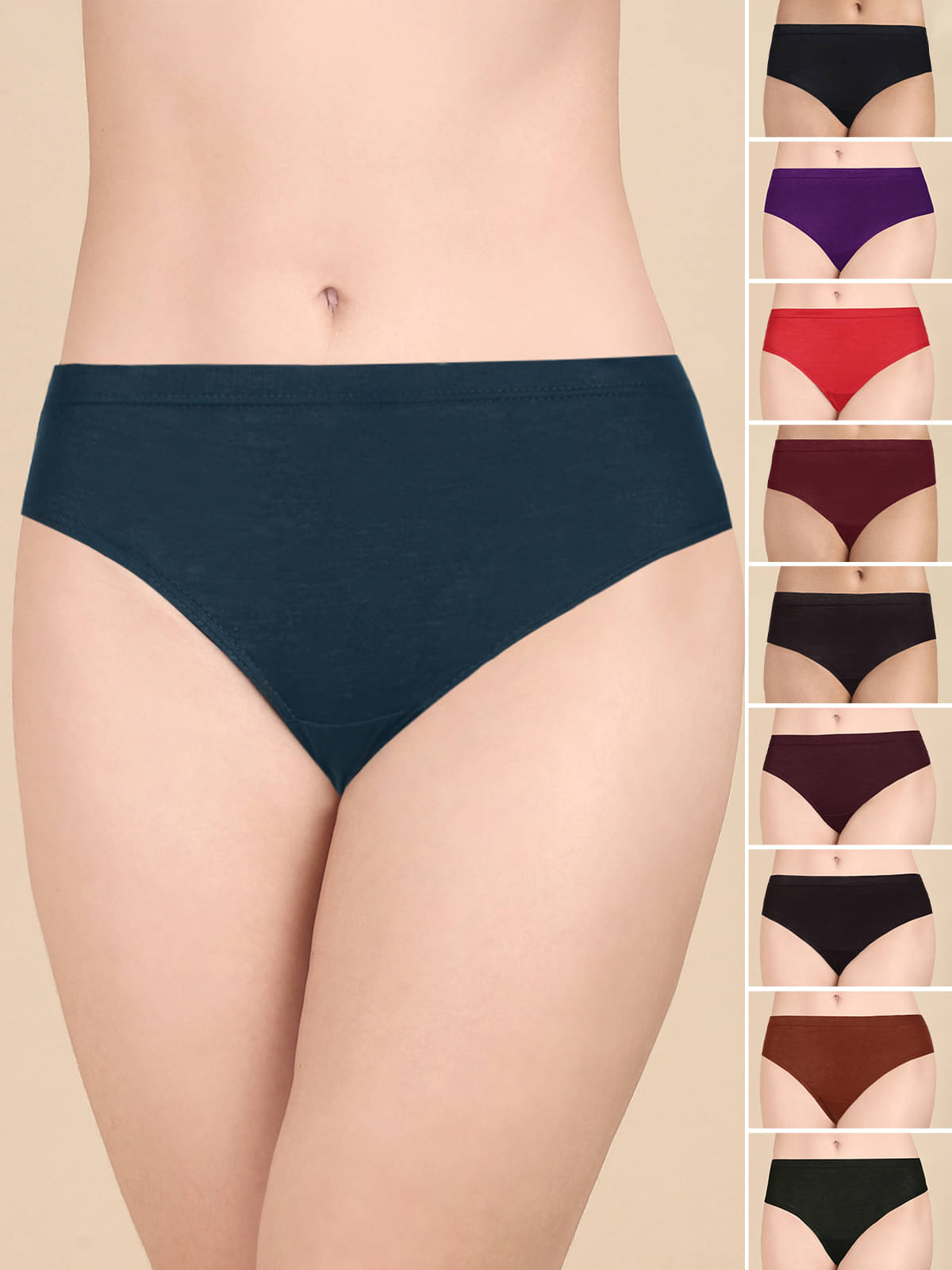 LUX PARKER Cotton Hipster ( Multicolor7 , Pack of 10 ) LUX PARKER Cotton Hipster ( Multicolor7 , Pack of 10 )