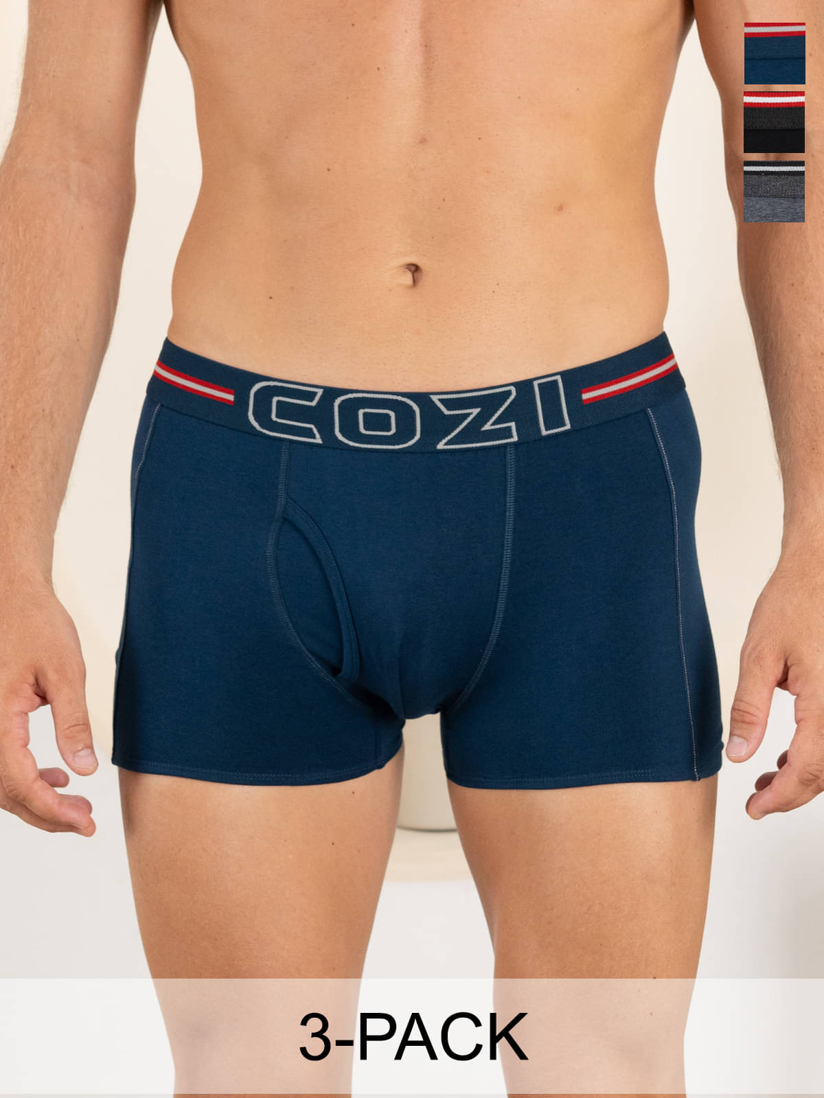 Lux Cozi Pack of 3 Cotton Blend Trunks For Men's ( Multicolor11 )     			Lux Cozi Pack of 3 Cotton Blend Trunks For Men's ( Multicolor11 )