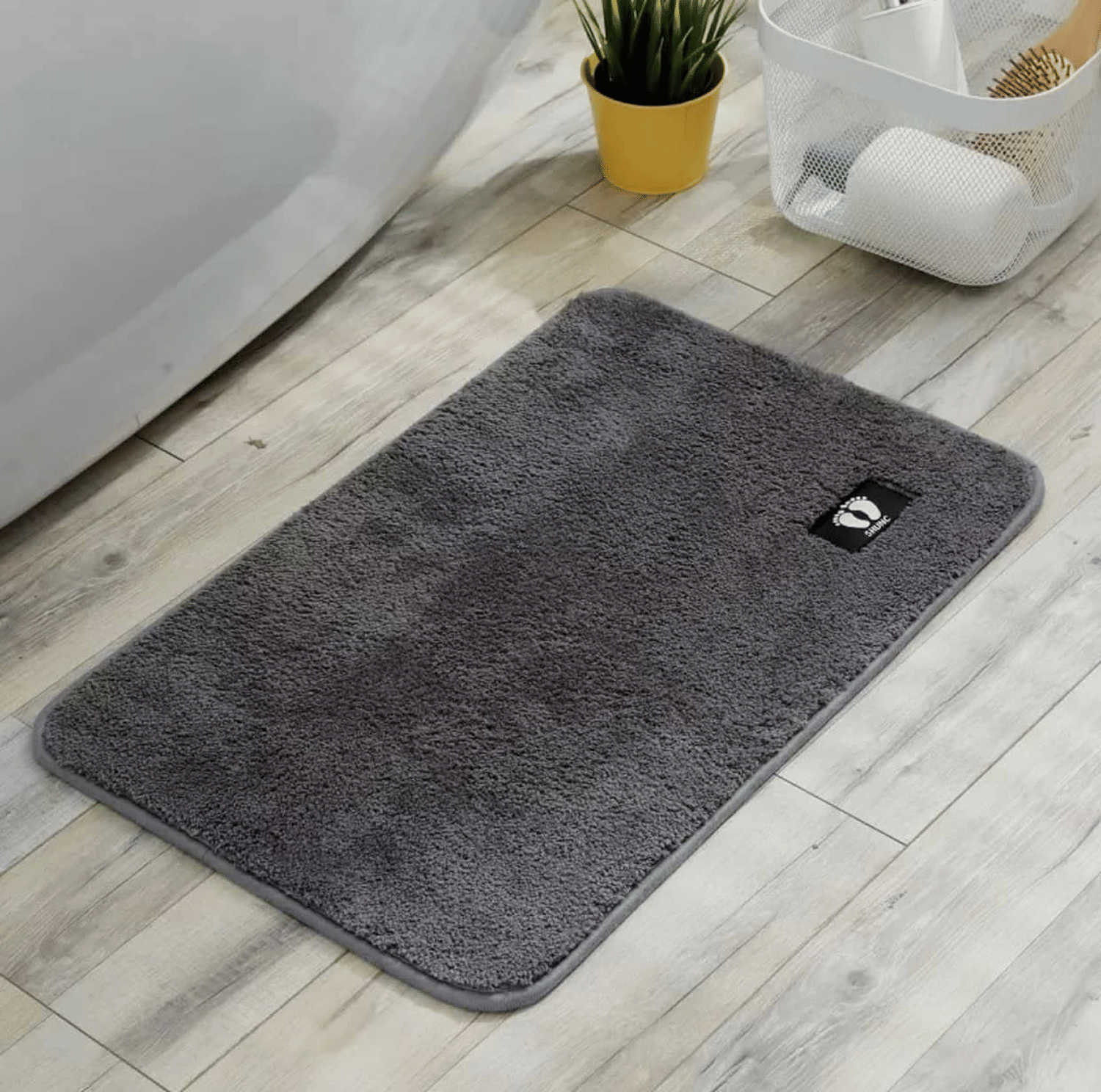     			MAHADEV ENTERPRISE Gray Cotton Floor Mat ( Pack of 1 )