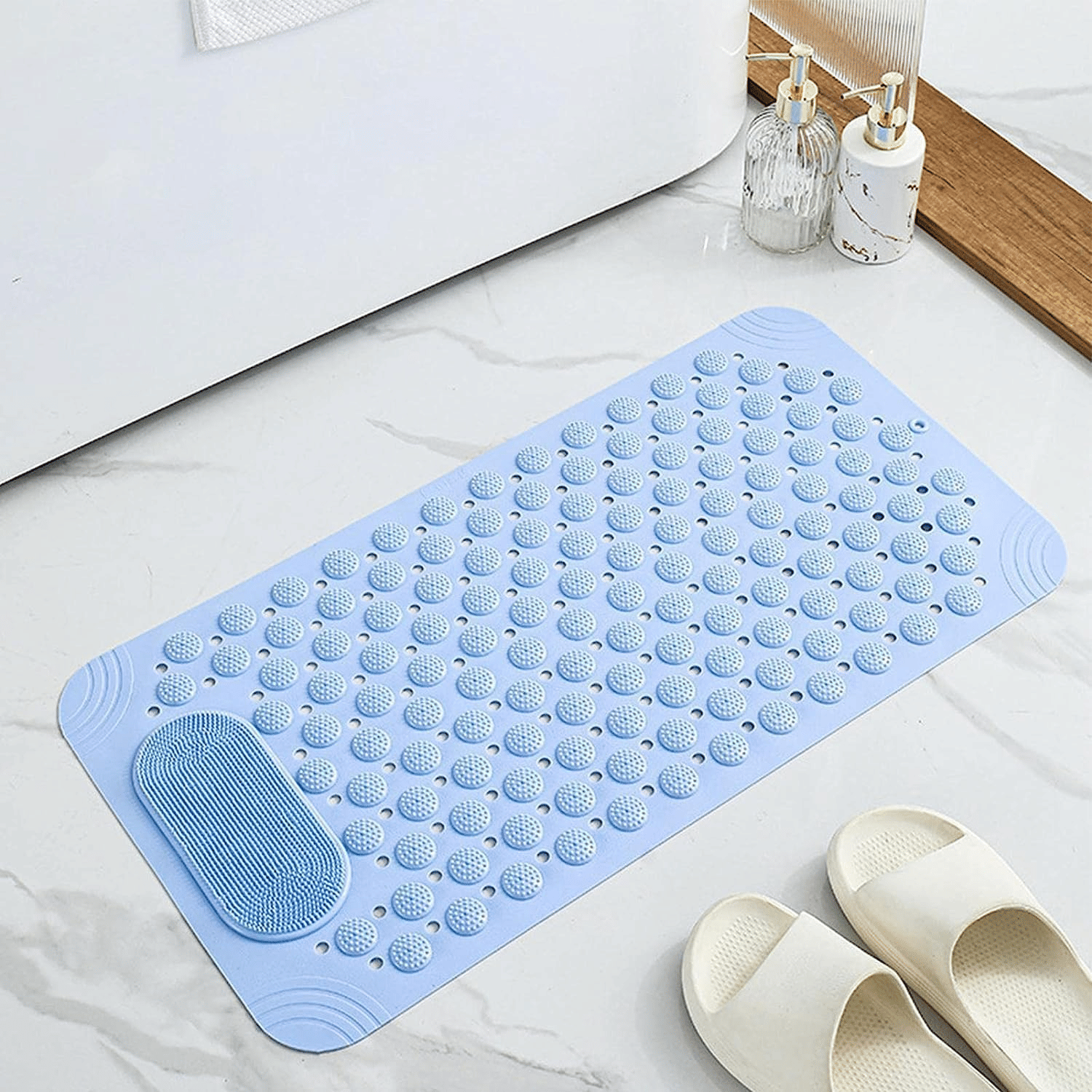     			MAHADEV ENTERPRISE Rubber Bath Mat Other Sizes cm ( Pack of 1 ) - Multicolor